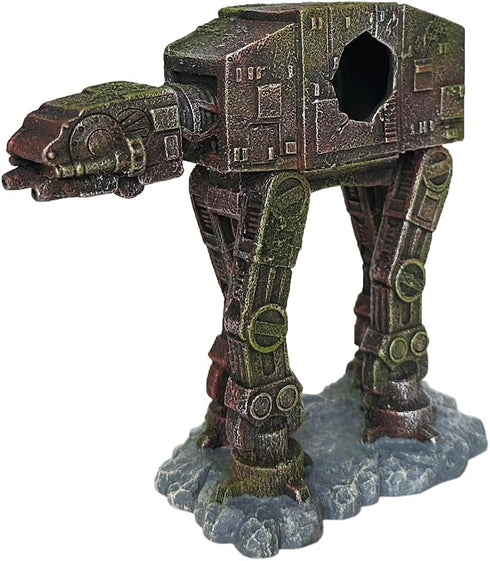 Aquarium at-at Imperial Walker Decorations - Tropical Betta Fish Hideouts, Cave Ornament for Fish Tank