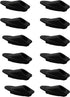 LQ Industrial Bicycle Cable Tube Clamp, 12PCS Black Plastics Brake Shifter Line Pipe Holder Bike Accessories
