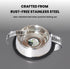 Iconic Pet Stainless Steel Non-Skid Pet Bowl, Rust Free, Odor Resistant for Dogs and Cats