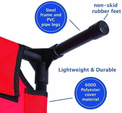 Internet's Best Elevated Dog Bed - Medium - Red - 30 x 24.5 - Cool Breathable Mesh - Indoor/Outdoor Use