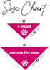 Dog Bandana Hot Pink | 100% Cotton Adjustable Triangle | Made in USA | New Baby Pregnancy Announcement Prop | Gender