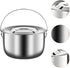 5.0L Cooking Pot Stainless Steel Camping Pot,Multipurpose Stockpot,Cookware Portable for Restaurant Cooking Home