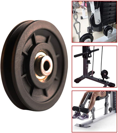 LFJ 90mm/3.5" Nylon Bearing Pulley Wheel for Gym Equipment Part Cable Machine