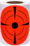 Hybsk Target Pasters, 3 Inch Round Adhesive Shooting Targets, Fluorescent Red and Black