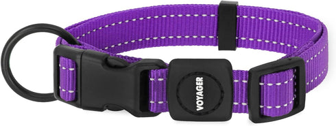 Best Pet Supplies Reflective Dog Collar - Adjustable Length, Heavy-Duty Buckle, D-Ring for Training, Walking, Jogging -