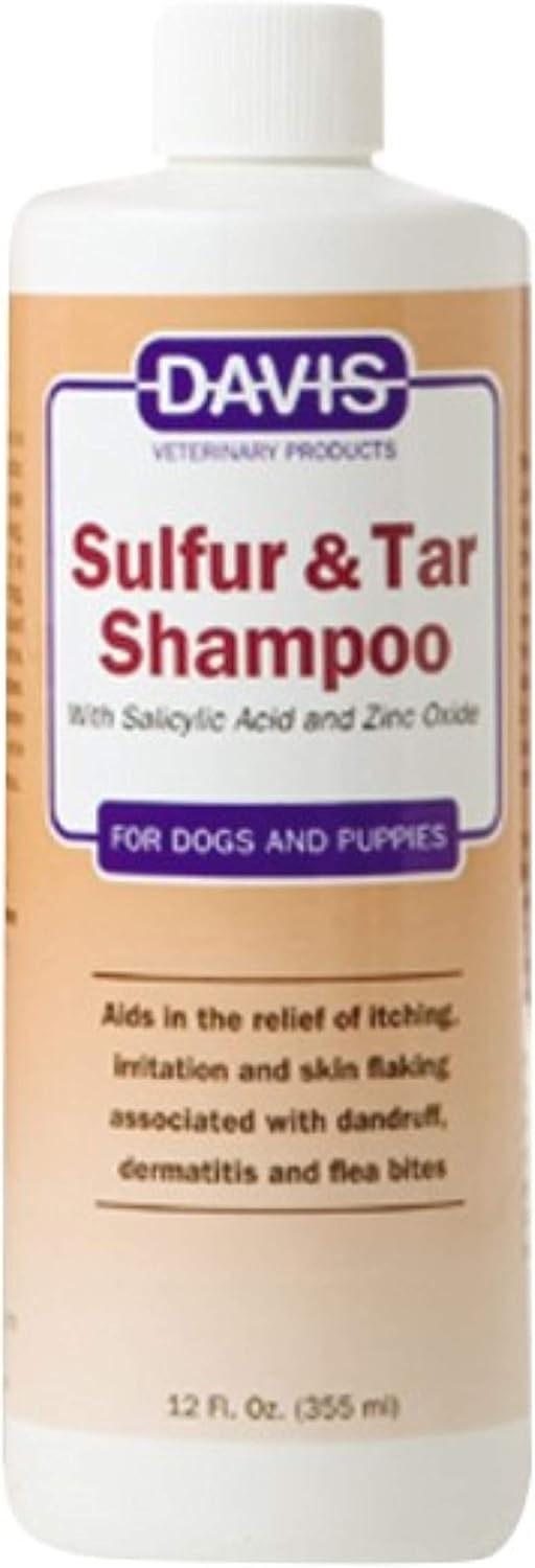 Davis Manufacturing Sulfur Tar Shampoo for Pets, 12 oz (Pack of 1),