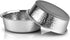 2 Pack Hammered Stainless Steel Dog Bowls, Premium Metal with Non-Slip Rubber Bottom, Dishwasher Safe, 11 Cup