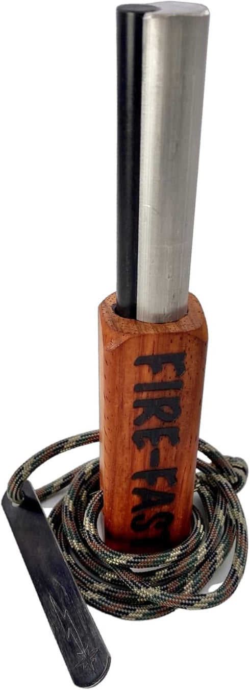 Fire Fast Kamper Lanyard - Compact Durable Lite Weight Emergency Fire Starter for Camping and Hiking