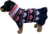 Jecikelon Pet Dog Long Sweater Dress, Knitwear Turtleneck Pullover for Winter, Navy Heart, Small
