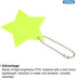 PATIKIL Safety Reflector Star Pendant, PVC Reflective Gear Keychain for Backpack Bag Jacket