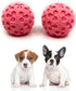 Small Ball Dog Toy - 100% Natural Rubber (Latex) - Soft Squeaky Toy for Small Dogs - Set of 2 Pink