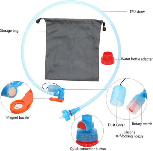 Lixada Water Bottle Drink Tube Hose | Hydration Bladder Reservoir Pack Replacement Hose Kit
