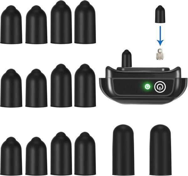 24 Pieces Dog Prong Collar Replacement Parts, Shock Collar Rubber Tips and Silicone Covers for Training (13 mm, 16 mm,