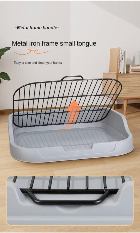 GeRRiT 19.3""15.35"" Dog ToiletPee Pad Holder Pet Indoor Dog Training Toilet Dog Litter Box Plastic Potty Tray (Yellow)
