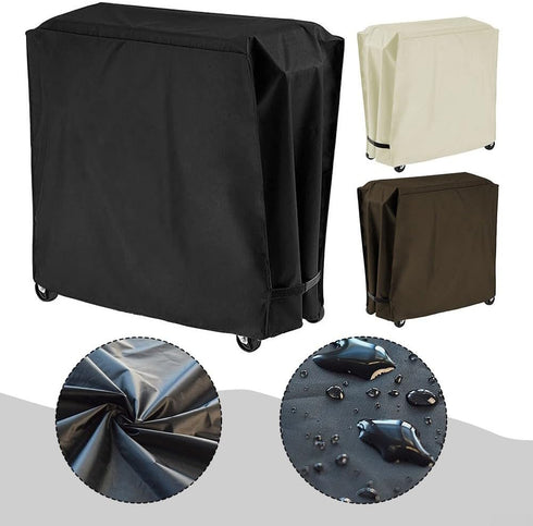 190T FABULETTA Cooler Cart Cover Waterproof for Outdoor Patio Rolling Cooler Cart, Silver-Coated Protective Case
