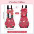 9.45 4.33 Inch CREATCABIN Adjustable Chicken Diapers Washable Duck Diapers Red Polyester Waterproof Pet Ducking Nappy