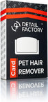 Detail Factory - Pet Hair Card - Perfect for Easily Removing Pet Hair from Automotive Carpet and Upholstery; Ergonomic Design; Durable Long lasting Rubber Edge; Professional Grade (Grey & Black)
