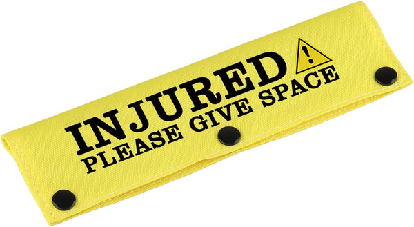Funny Dog Leash Sleeve, Injured Please Give Space Dog Leash Wrap Sleeve Alert Tag for Pet Birthday Gift (Injured