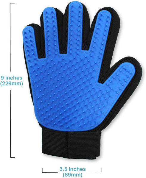 Pets First Dog Grooming Gloves, Professional Deshedding Mitt Tool for Small, Medium, or Large Dogs & Cats