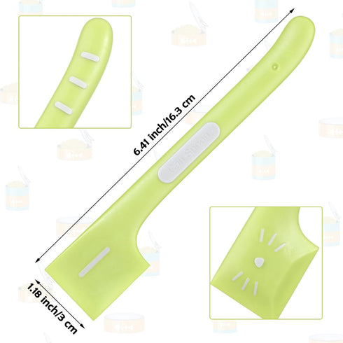 4Pcs Pet Food Can Spoon, Pet Food Mixing Spoons, Silicone Food Canned Scoop, Pet Food Can Supplies for Pet Dog Cat Feeding Can and Wet Food Storage (Green, Gray)