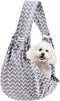 FDJASGY Small Pet Sling Carrier - Hands Free Reversible Tote Bag with Pocket Safety Belt for Dog Cat Outdoor Travel