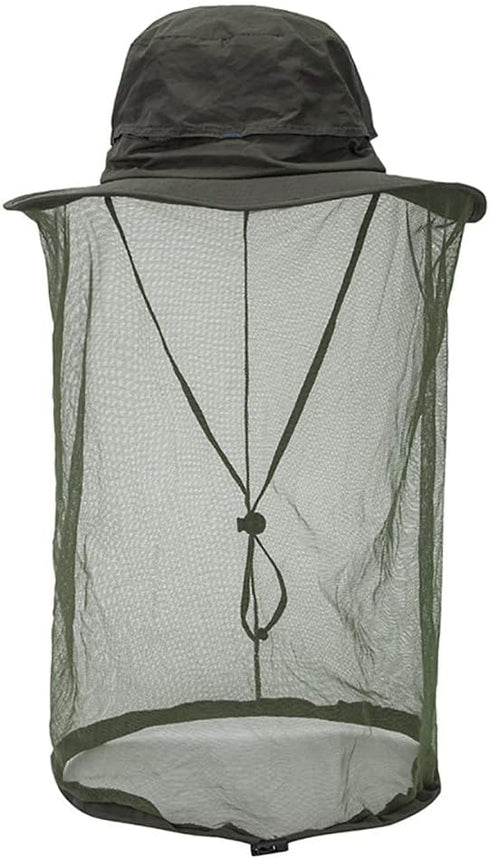 Peicees Head Net Hat - Adventure Fishing Hat for Men and Women, Safari Hat for Hunting, Camping, Hiking