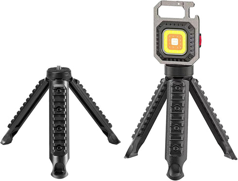 XROLAND 2pcs Lamp Holder Portable Camp Stand Adjustable Height Camping Flashlight Tripod Working Light Bracket