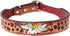 HILASON Medium Tan Genuine Leather Dog Collar, Strong, Handmade, Soft, Hand Tooled