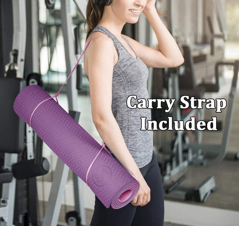IUGA Eco Friendly Non Slip Yoga Mat Thick Anti-tear Workout & Exercise Mat for Yoga, Pilates, Fitness (72"x 24"x 6mm)