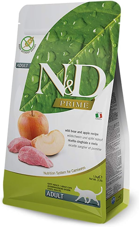 Natural And Delicious Boar And Apple Grain-Free Formula Dry Cat Food, 3.3 Pound Bag