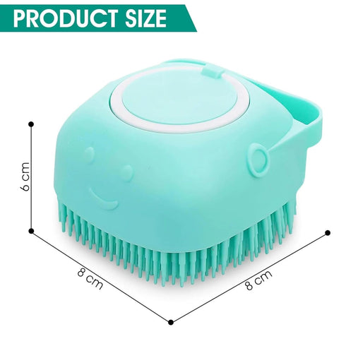 2PCS Dog Bath Brush Set, Adjustable Ring Handle Grooming Brush for Short & Long Hair