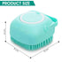 2PCS Dog Bath Brush Set, Adjustable Ring Handle Grooming Brush for Short & Long Hair