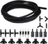 JIH Aquarium 25 Feet 3/16 Inch ID Flexible Airline Tubing with Check Valves, Suction Cups, and Air Stone