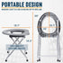 Commode Alpcour Portable Toilet Seat Compact Lightweight Indoor & Outdoor w/Built-In Bag Hooks & Travel Bag Heavy-Duty
