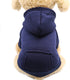 Idepet Dog Hoodies for Small Dogs, Warm Coat Jacket Vest, Autumn Puppy Outfits, Navy Blue (S)