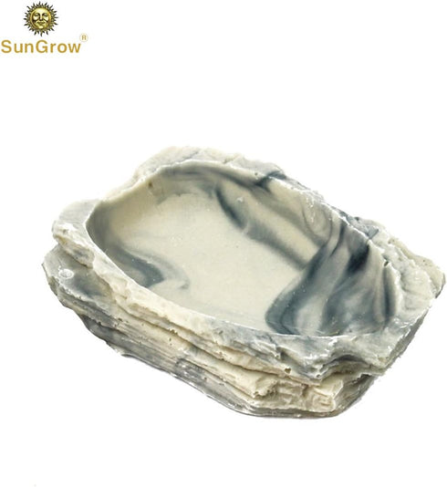SunGrow Small Hermit Crab Feeding Bowl, for Turtle, Leopard & Crested Gecko, Ball Python, Durable, Multifunctional Decor, Serve as Climbing Toy or Drinking Bowl