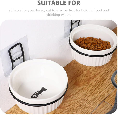 Pet Bowl Holder Wall Bracket Set, Fixing Bracket for Pet Supplies, Hanging Food Bowl Rack, Pet Bowl Holder