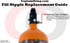 Paintball HPA Air Tank Fill Nipple with Bonus Microfiber Cloth