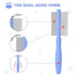 Dematting Comb for Dogs Poodle Doodle, Dual-Sided Rake & Detangling Tool for Long Curly Haired Poodles and Goldendoodles