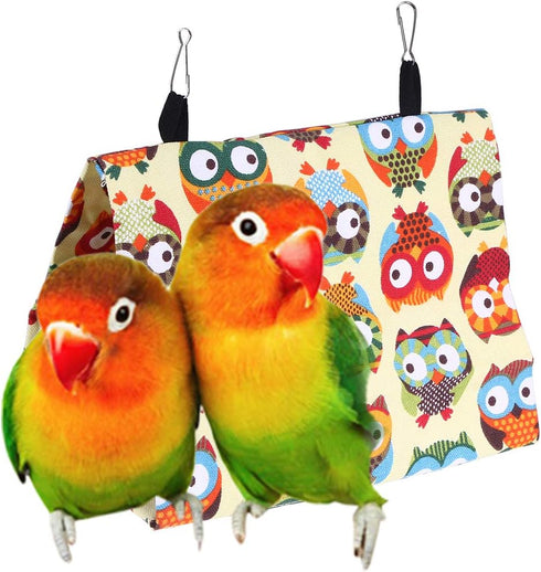 POPETPOP Bird Bed for Cage - Hanging Bird Hammock Snuggle Hut Tent for Parrots, Parakeets, Cockatiels