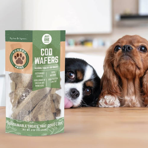 Cod Fish Wafer Dog Training Treats, Single Ingredient Omega-3 Rich Snack for Healthy Active Lifestyle