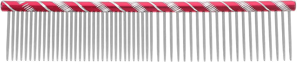 UEETEK Stainless Steel Pet Grooming Comb for Dogs & Cats (Rose Red)