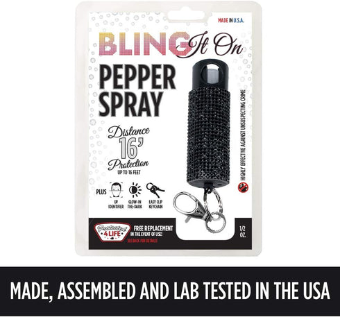 Red Hot Pepper Spray Keychain for Women, Quick Access with 16 Foot Range