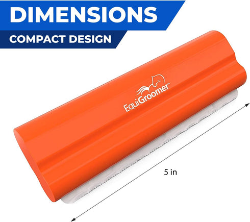 EasyGroomer Deshedding Brush for Dogs Cats | Orange | Undercoat Tool for Large and Small Pets