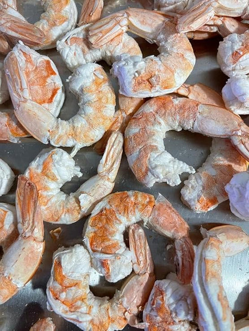 31-40 200 2 Lbs Packaging 25 Large Half Gallon Jar Freeze-Dried -COOKED- Tail-on Deveined Shrimp | With shrimp per