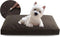 Miguel Durable Canvas Dog Bed, Waterproof with Removable Washable Cover, 14 Ounce Canvas Dog Pillow for Large Medium