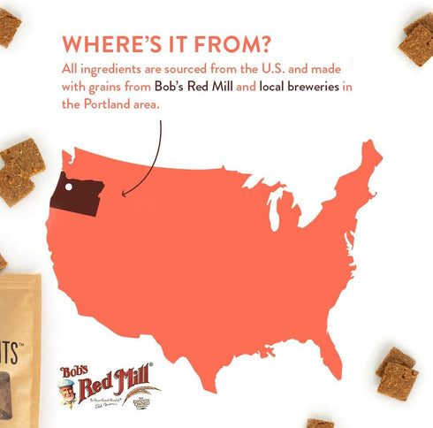 CRAFTED BY HUMANS LOVED BY DOGS Beef Broth Brew Biscuit Dog Treats - 5 oz Bag