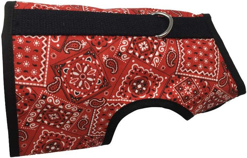 Cat Harness - Secure & Comfortable Cat Walking Harness, Soft Breathable Cotton, Red Bandana, M/L