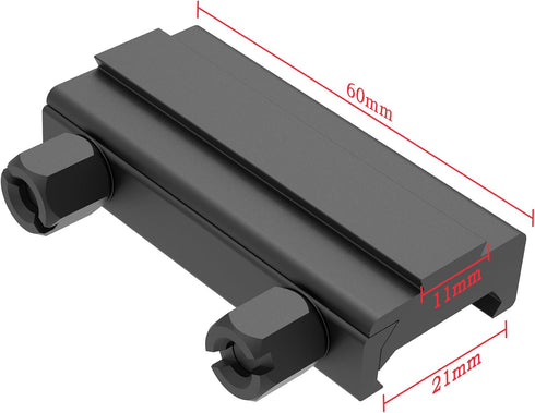 Picatinny to Dovetail Rail Adapter Converter, 21mm to 11mm