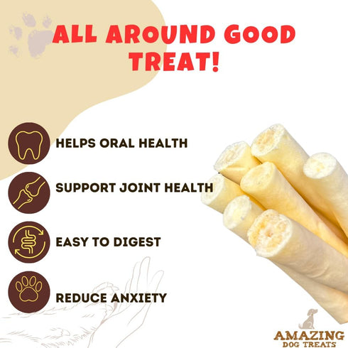 Amazing Dog Treats Cow Tail Dog Chews, 6 Inch Regular, 6 Pack, All Natural